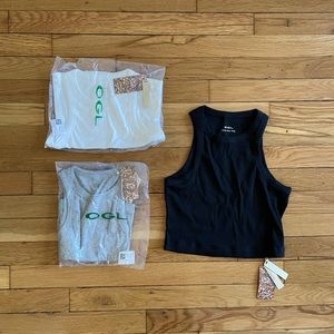 Ecosy Wood Rib Cutaway Tank Top 3 colors - black, white, and gray